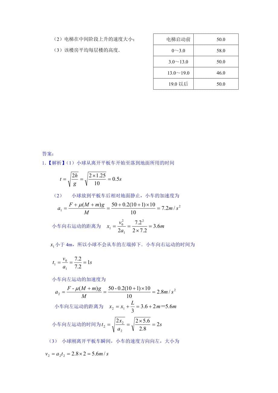 各地名校物理高考模拟试题分类及详解三、牛顿运动定律_第5页