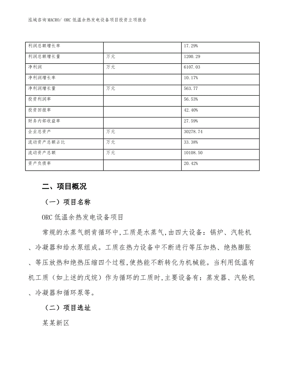 ORC低温余热发电设备项目投资立项报告.docx_第4页