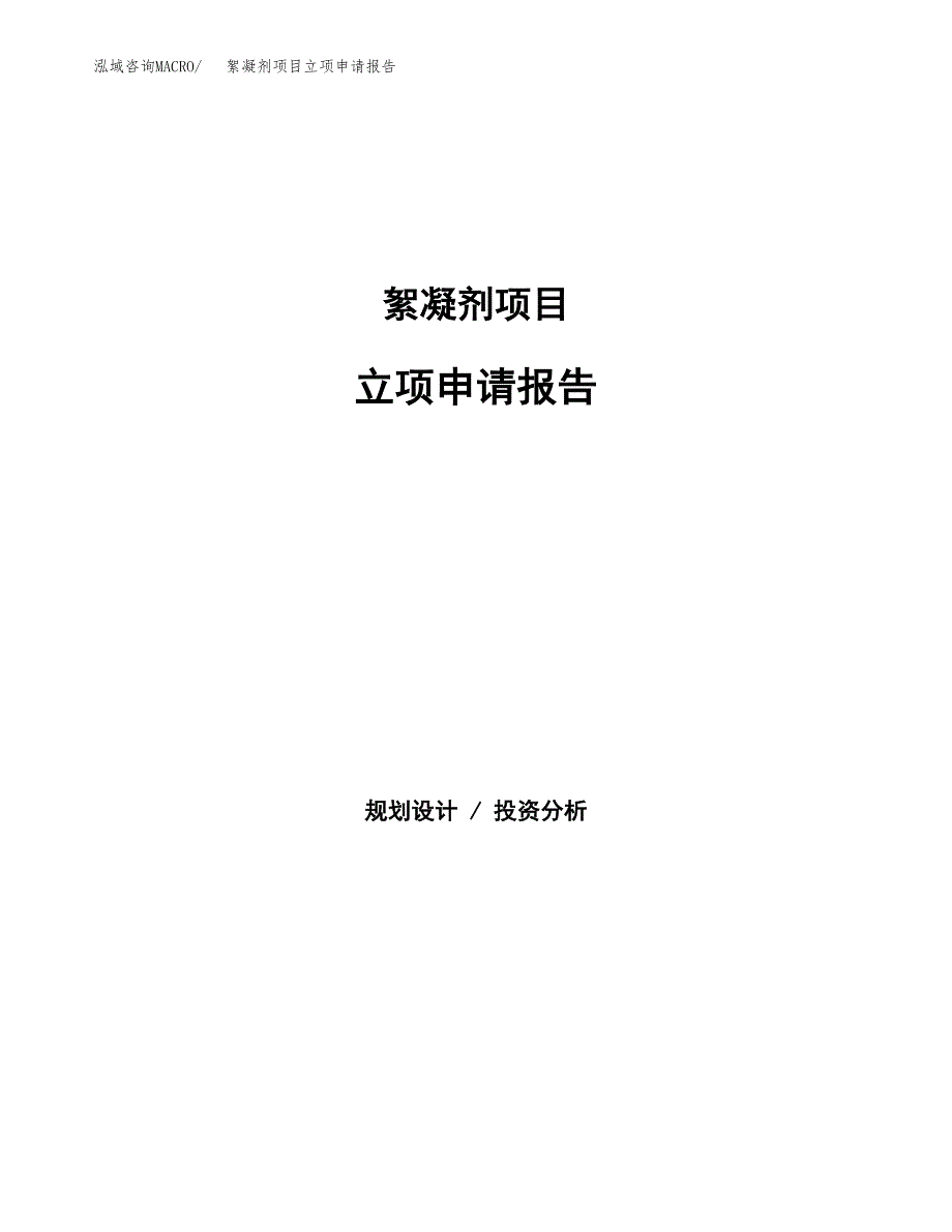 絮凝剂项目立项申请报告（总投资4000万元）.docx_第1页