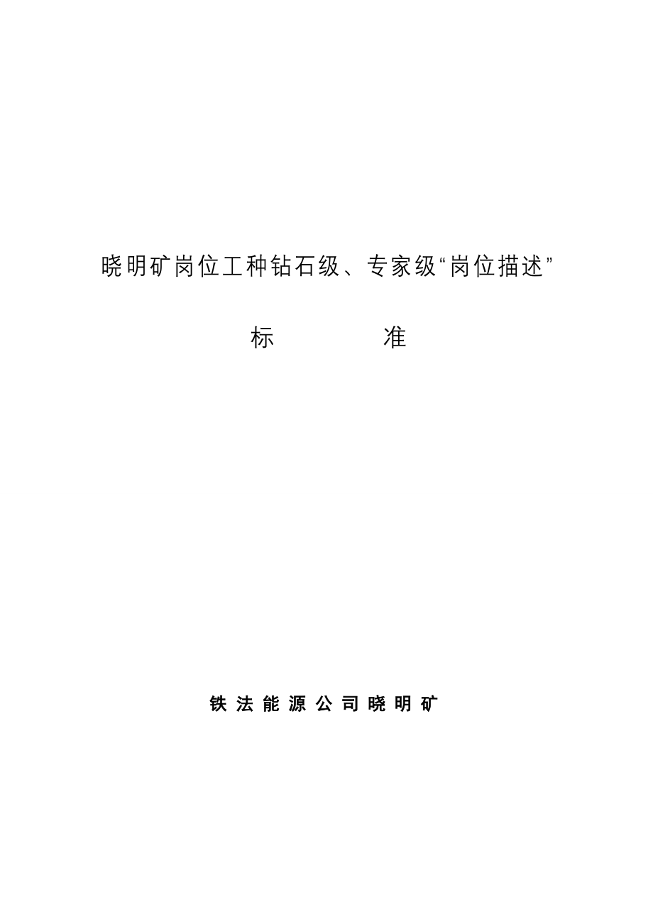 钻石级、专家级岗位描述标准汇总_第1页