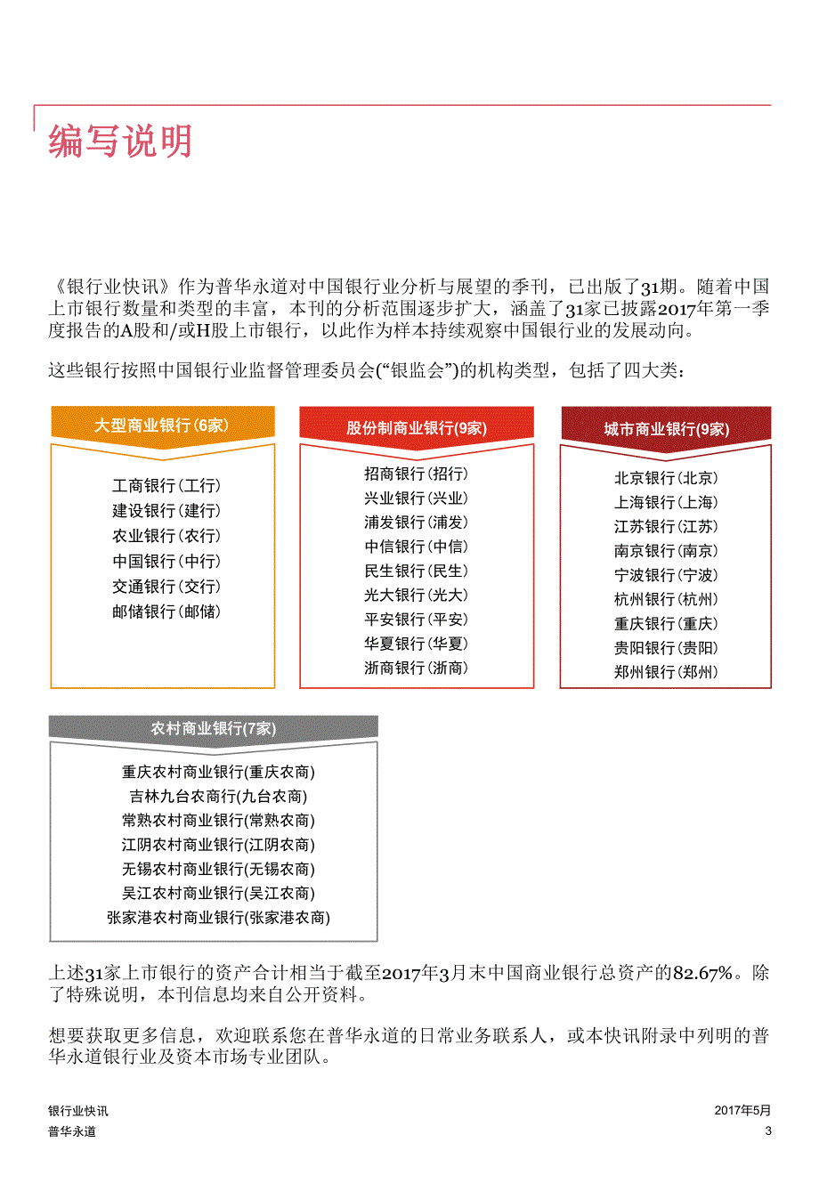 普华永道：银行业快讯——季末银根稍紧、加息周期临近 - 2017年第一季度中国上市银行业绩分析_第3页