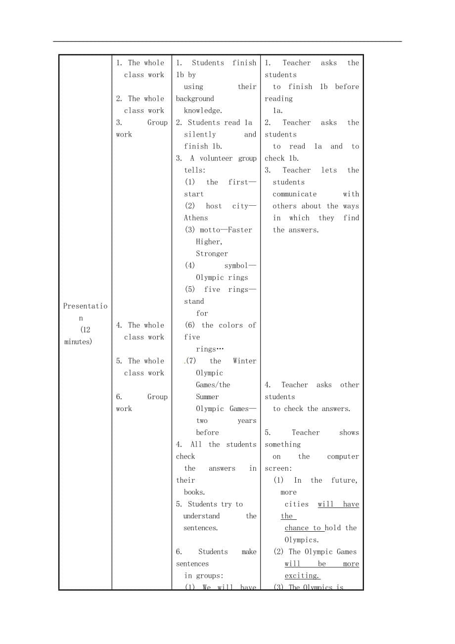 仁爱初中英语八上《Unit 1Topic 3 The school sports meet is coming.》word教案C (1)_第5页