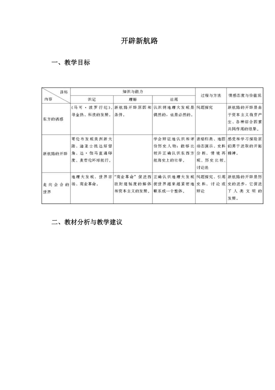 历史：2.5开辟新航线教案新人教版必修_第1页