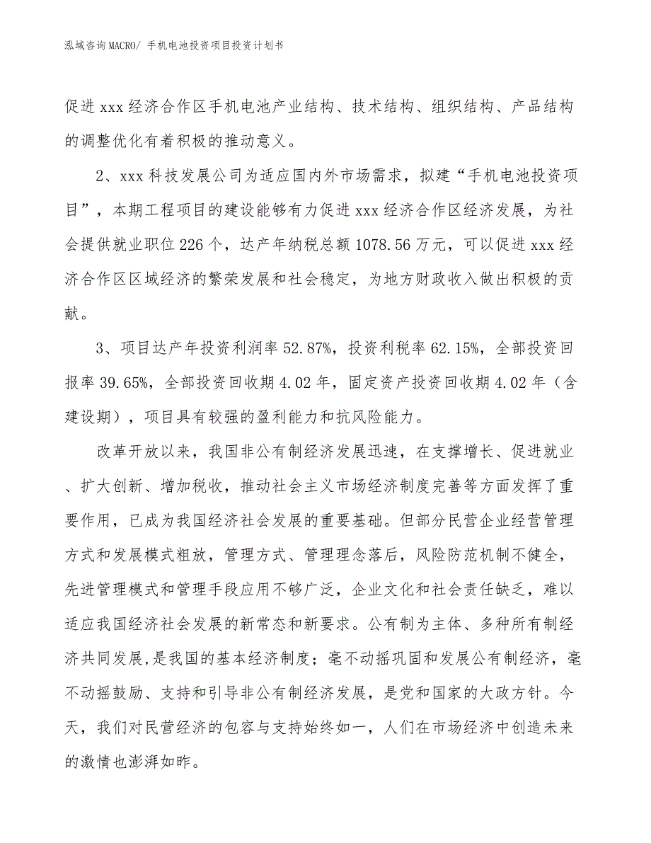 手机电池投资项目投资计划书.docx_第4页