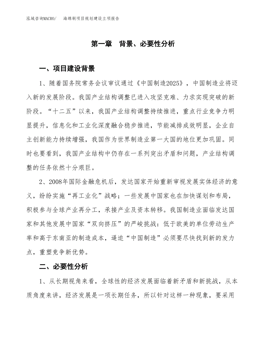 海绵刷项目规划建设立项报告_第2页