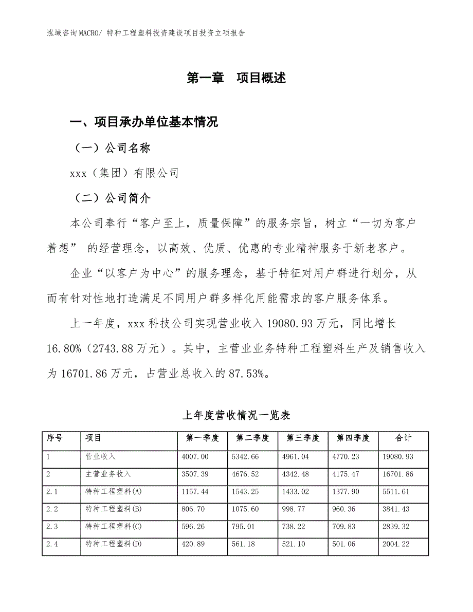 特种工程塑料投资建设项目投资立项报告.docx_第2页