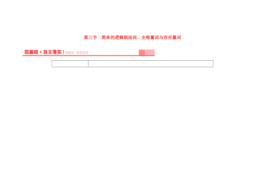 江苏专版高考数学总复习第1章第3节简单的逻辑联结词双基自测理新版苏教版必修_第1页