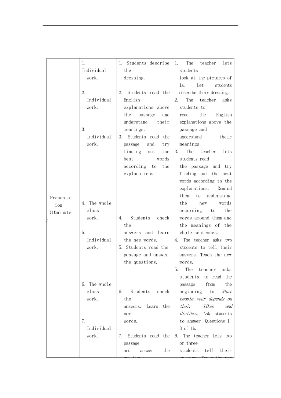 仁爱初中英语八下《Unit 8Topic 2 We can design our own uniforms.》word教案D (1)_第4页