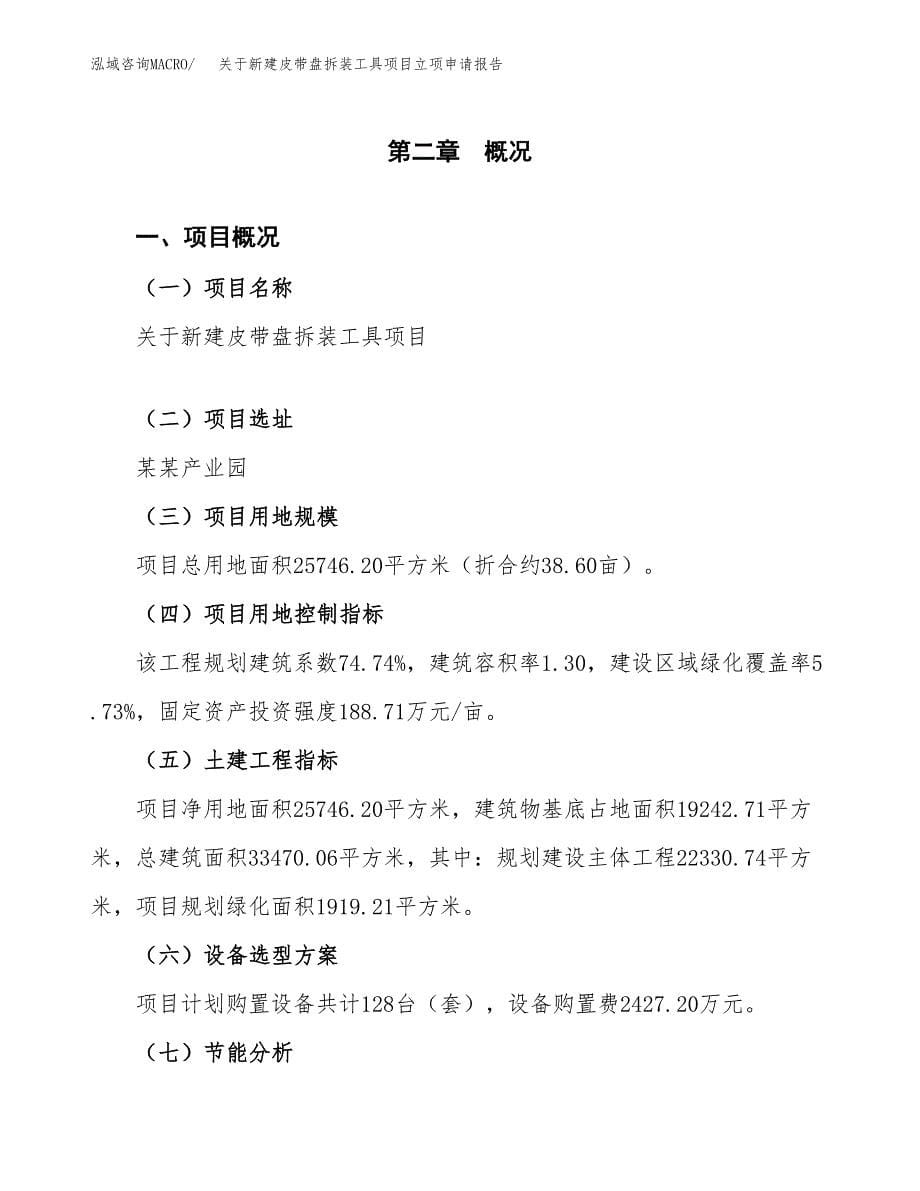 关于新建皮带盘拆装工具项目立项申请报告模板.docx_第5页