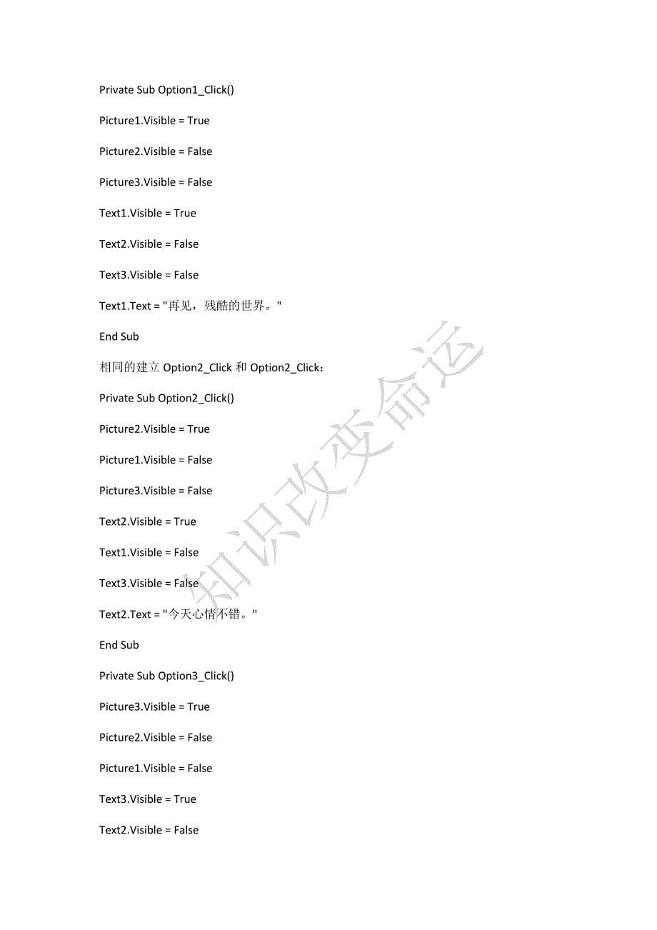 VB经典教程-控件使用技巧资料_第5页