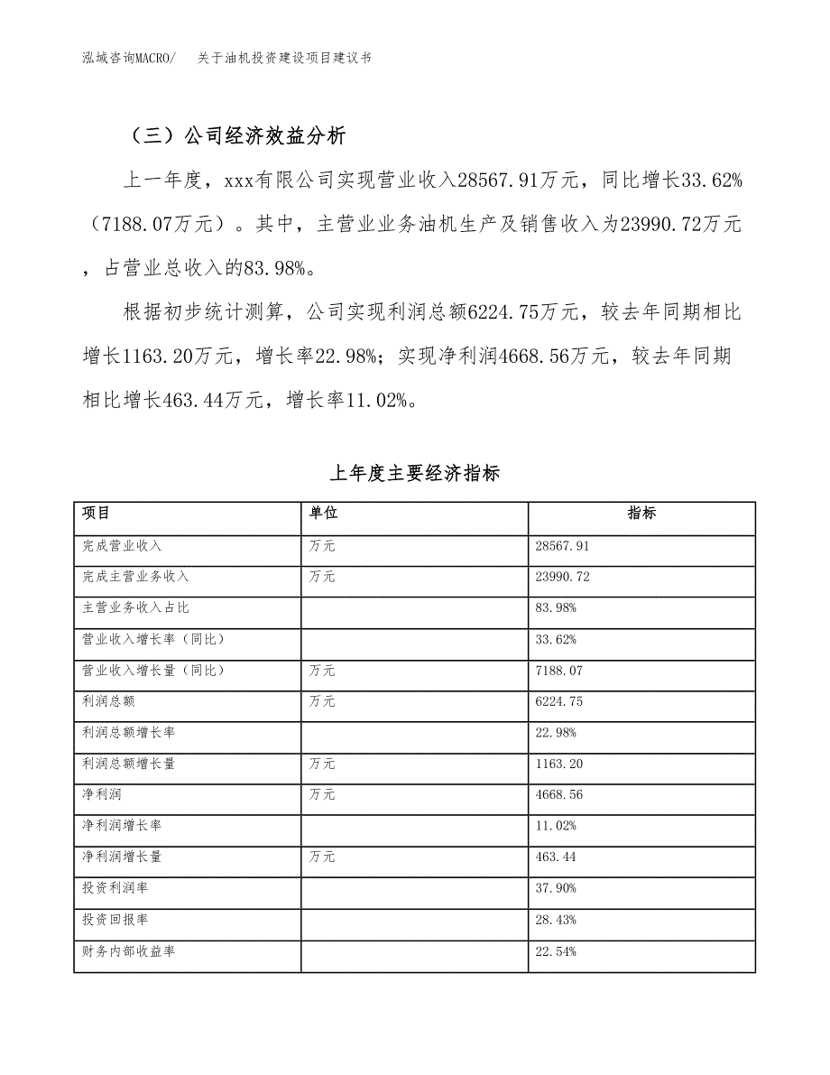 关于油机投资建设项目建议书范文（总投资18000万元）.docx_第4页