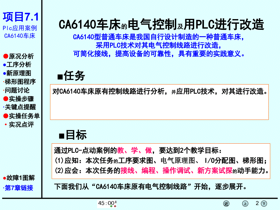 plc项目7.1CA6140车床的电气控制及用PLC进行改造 ppt课件资料_第2页