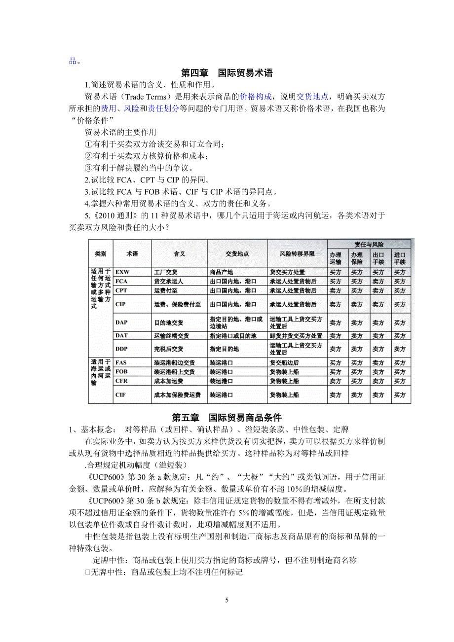 国际贸易期末复习要点_第5页