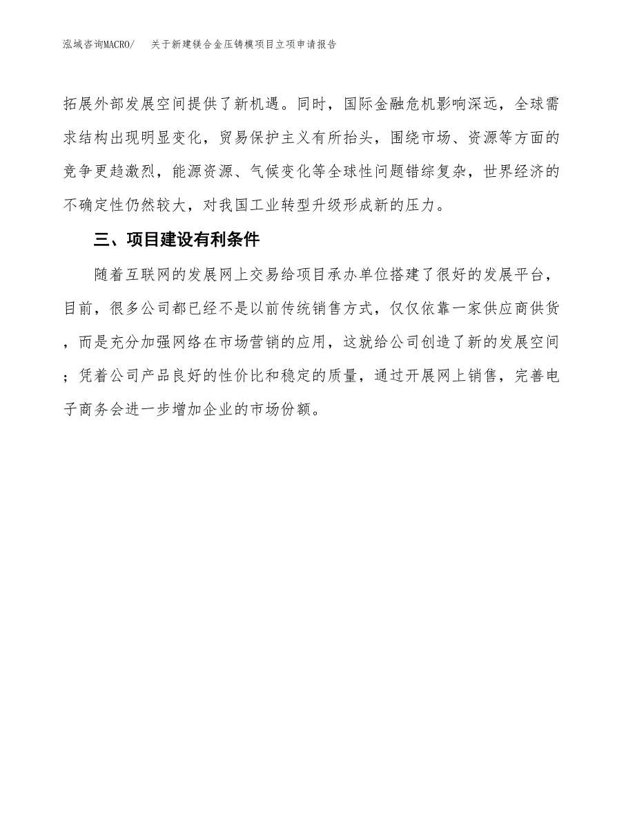 关于新建镁合金压铸模项目立项申请报告模板.docx_第4页