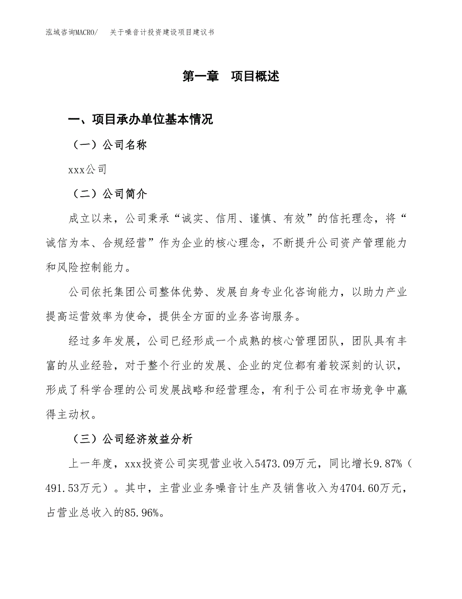 关于噪音计投资建设项目建议书范文（总投资4000万元）.docx_第3页