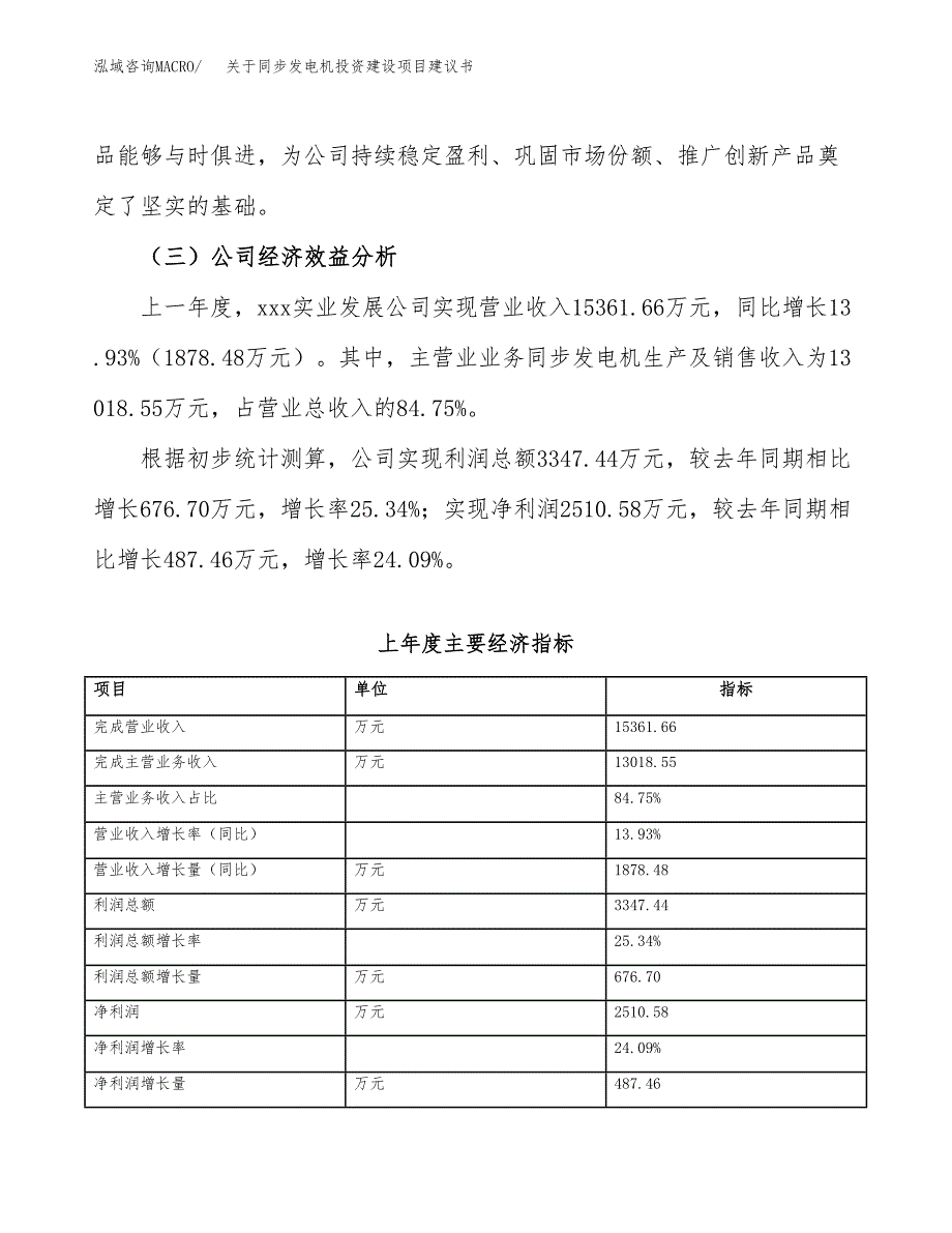 关于同步发电机投资建设项目建议书范文（总投资15000万元）.docx_第3页