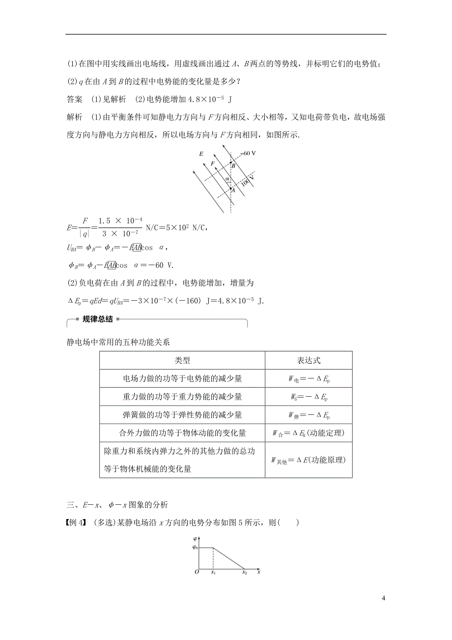 2017-2018学年高中物理 第一章 静电场 习题课 电场能的性质学案 新人教版选修3-1_第4页