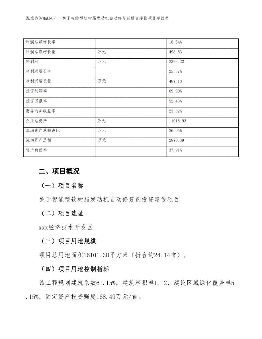 关于智能型软树脂发动机自动修复剂投资建设项目建议书范文（总投资6000万元）.docx_第5页