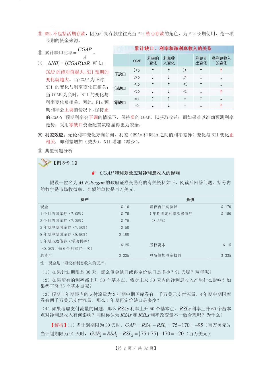 财经大学金融机构风险管理复习资料_第2页