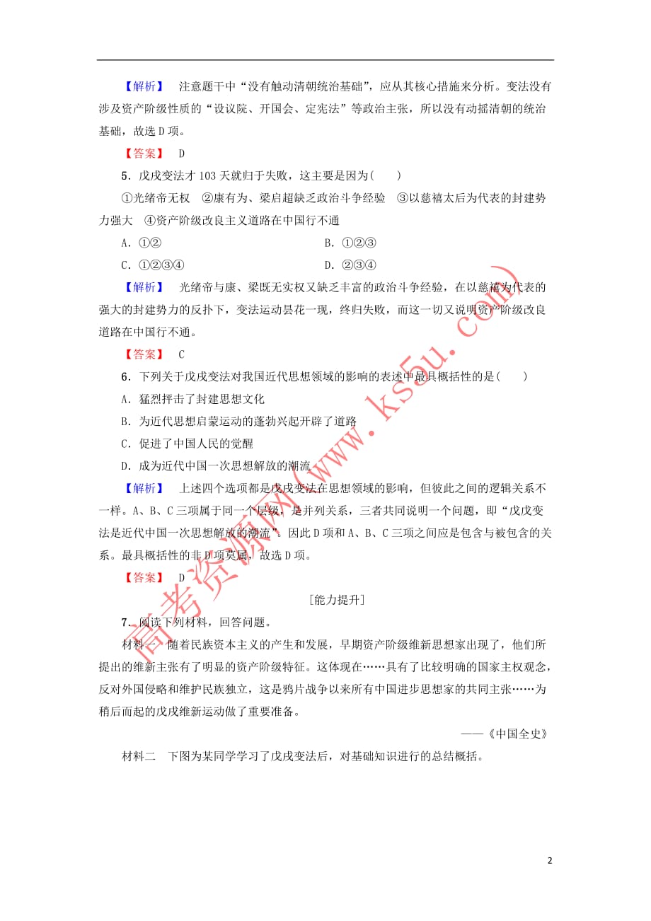 2017-2018学年高中历史 学业分层测评29 新人教版选修1_第2页