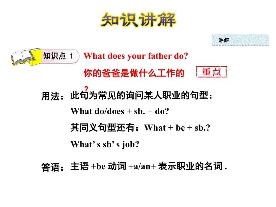 五年级上册英语课件-Lesson 3 What Do They Do｜冀教版（三起） (共30张PPT)_第5页