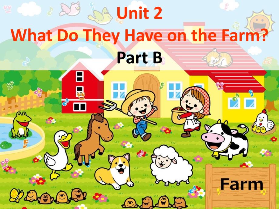 四年级上册英语课件-Unit 2 What Do They Have on the Farm Part B2陕旅版_第1页