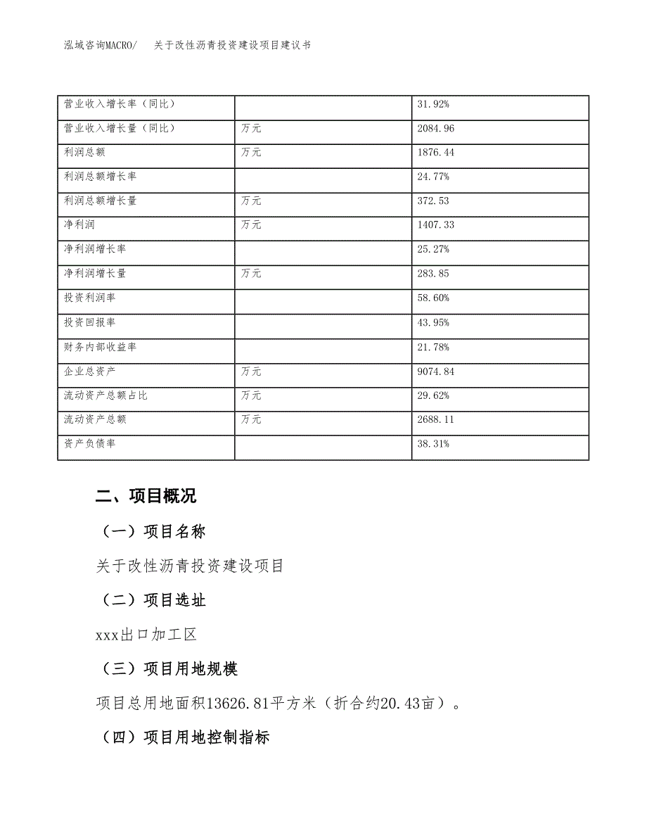 关于改性沥青投资建设项目建议书范文（总投资5000万元）.docx_第4页