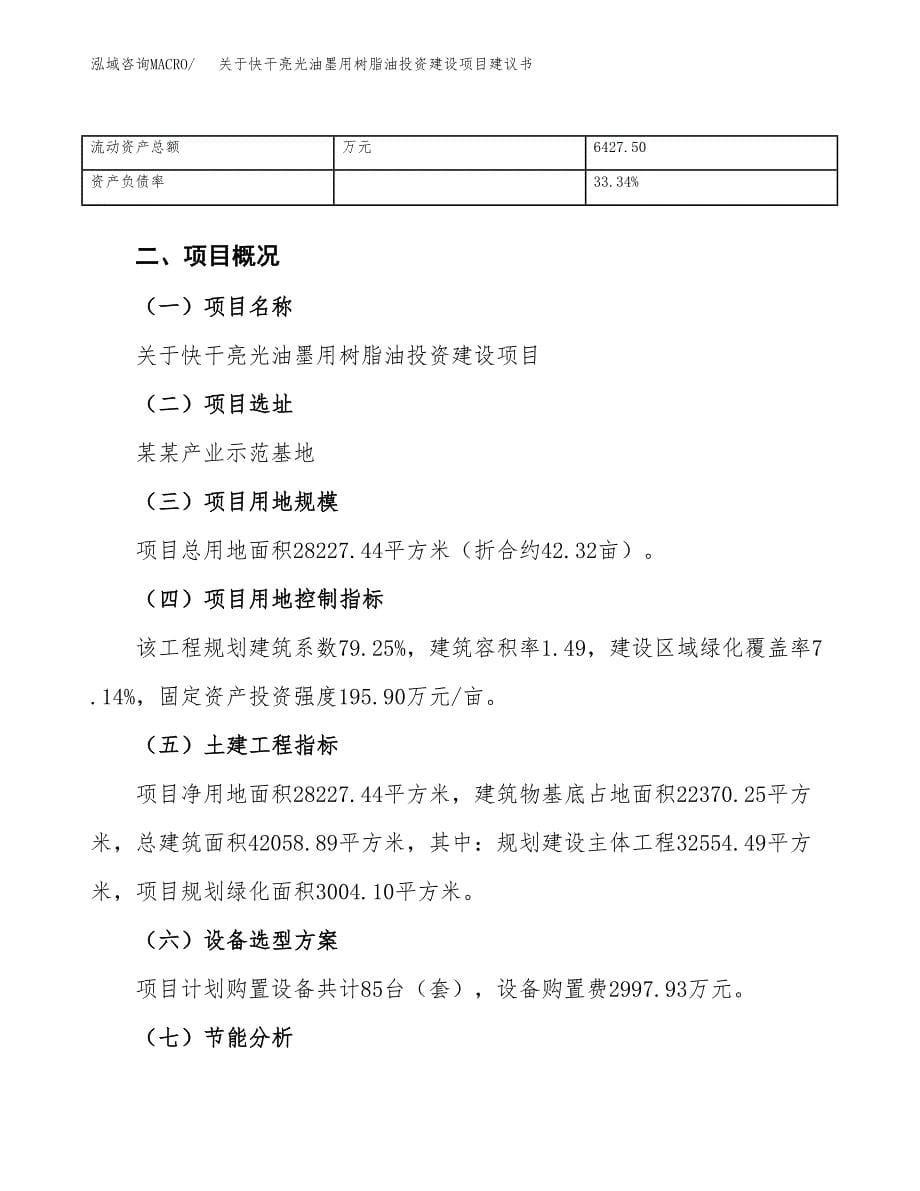 关于快干亮光油墨用树脂油投资建设项目建议书范文（总投资9000万元）.docx_第5页