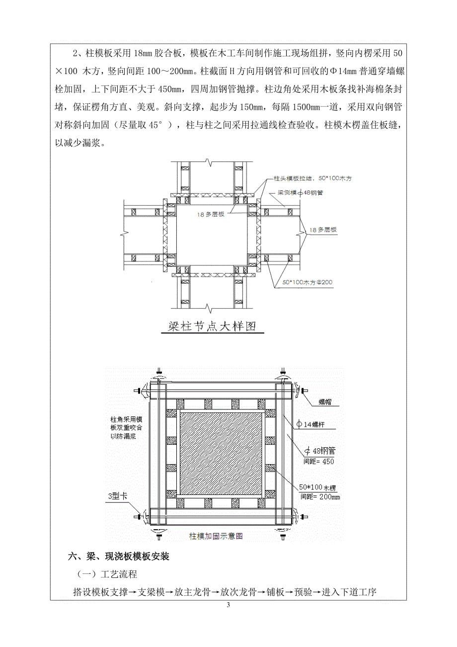 地下室模板工程技术交底资料_第5页