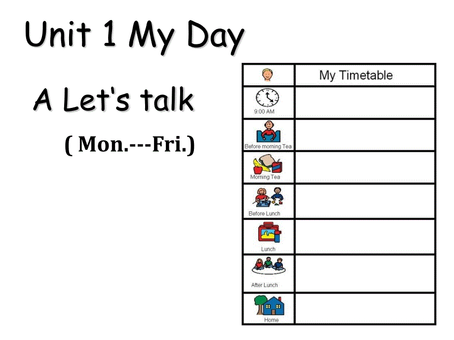 新版Pep五年级下册Unit1-My-Day-A-Let's-talk-第一课时_第2页