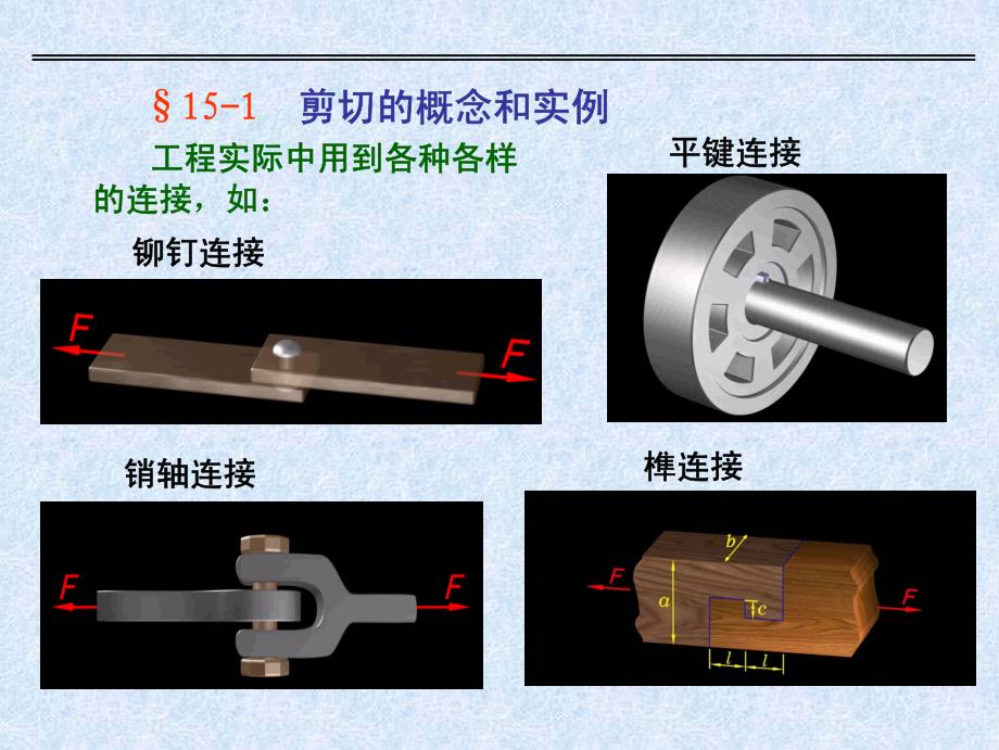 工程力学教程篇第2版 教学课件 ppt 作者 周松鹤 徐永烜 等编 电子课件－第十五章 剪切_第3页