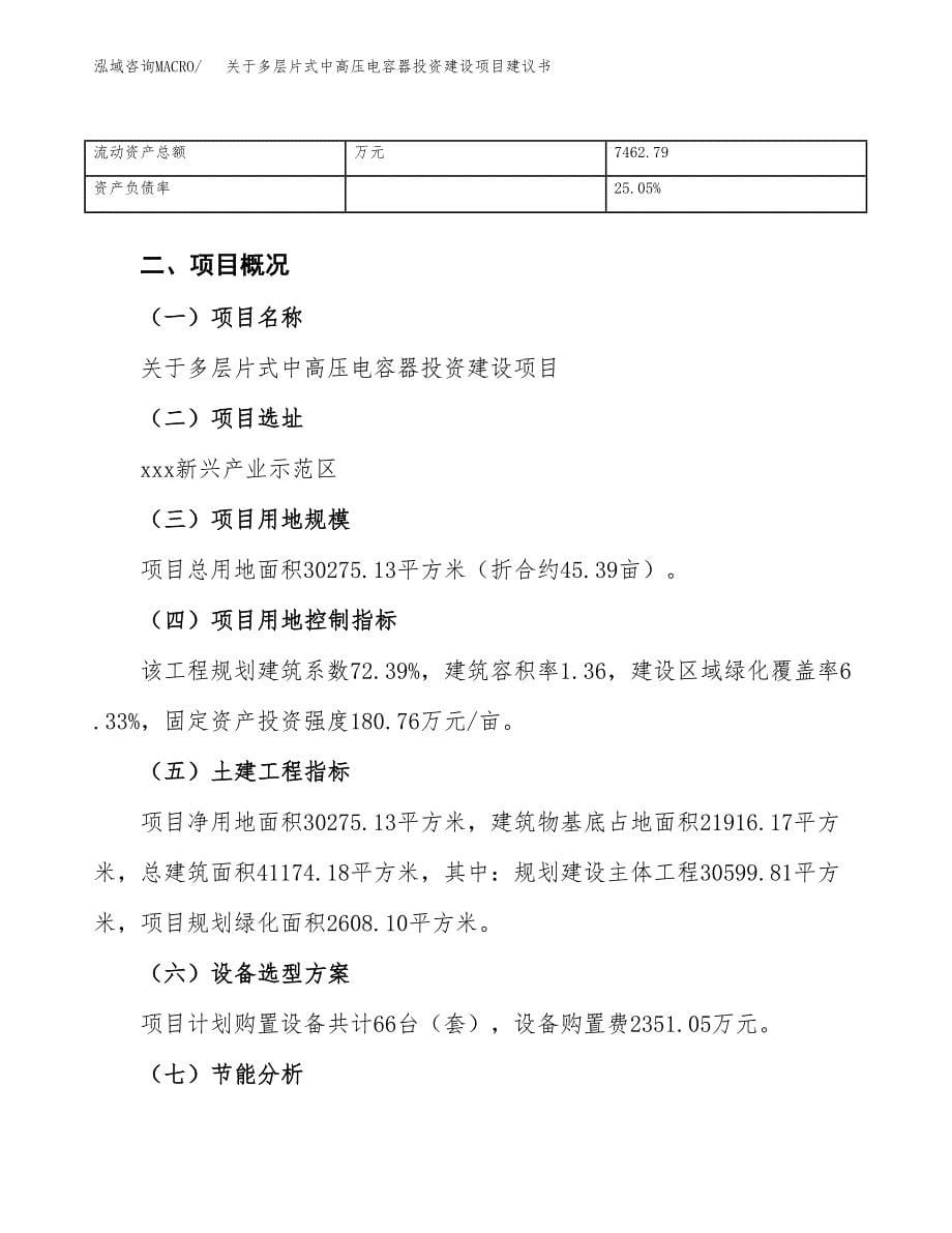 关于多层片式中高压电容器投资建设项目建议书范文（总投资10000万元）.docx_第5页