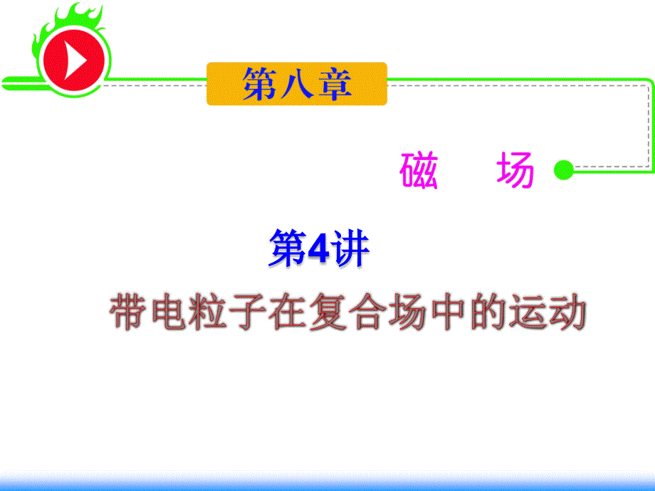 湖南人教版新课标高中总复习（第1轮）物理：第8章_第4讲_带电粒子在复合场中的运动 (2)_第1页