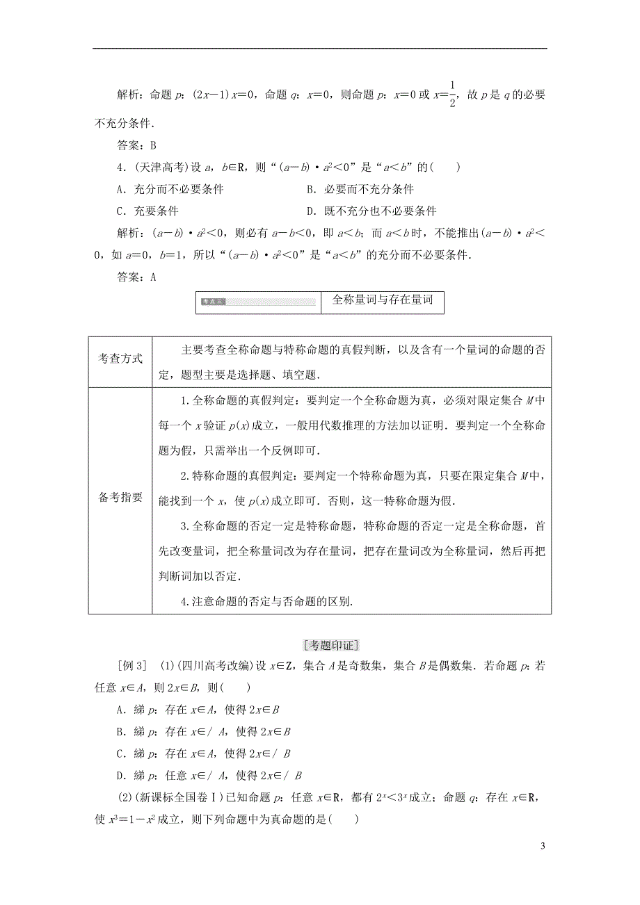 2017－2018学年高中数学 高考八大高频考点例析学案 北师大版选修1-1_第3页