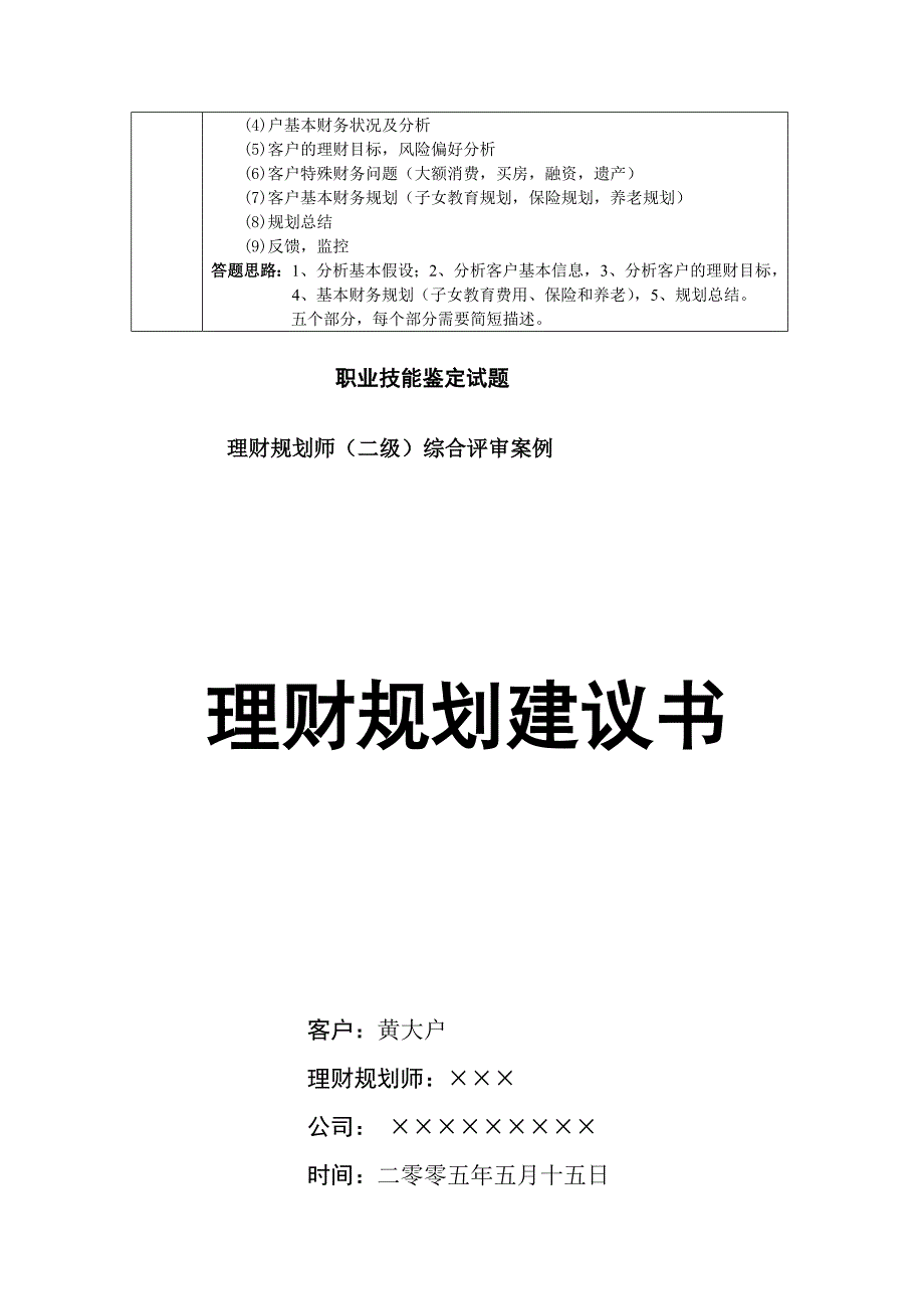 武汉文海世纪理财规划师(二级)综合评审试题_第3页