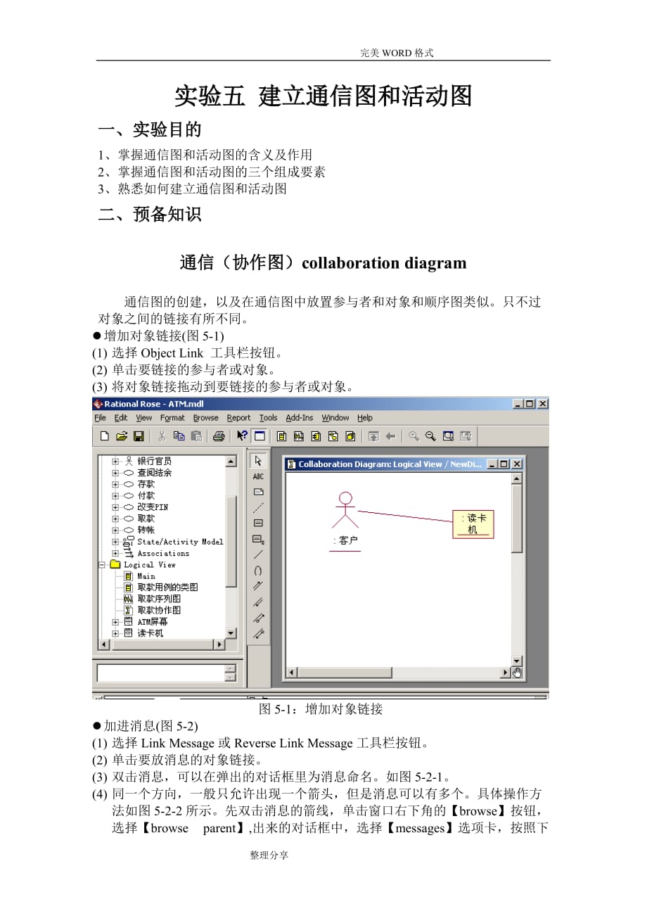 RationalRose画通信图及活动图_第1页