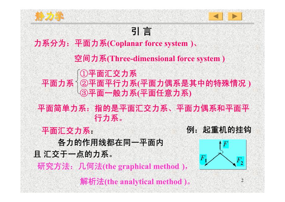 理论力学第七版哈工大第二章课件资料_第2页