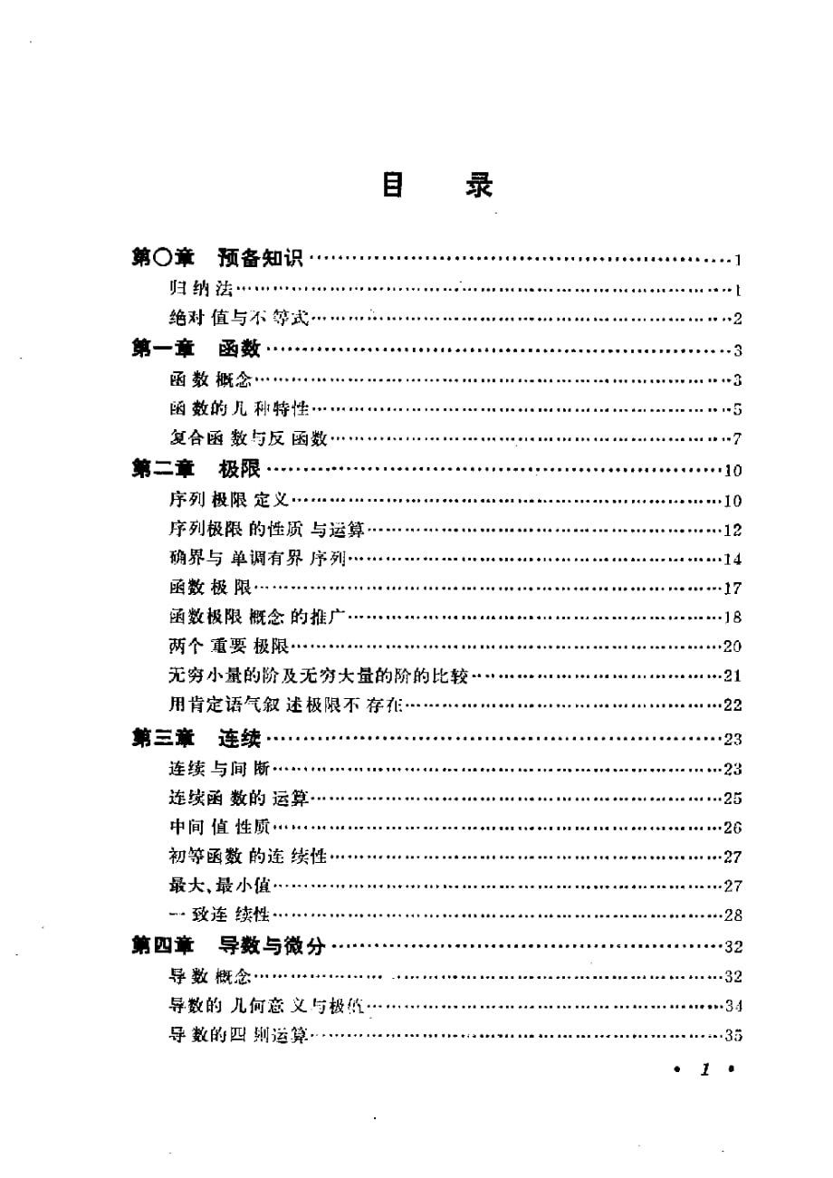 数学分析习题集-目录_第1页