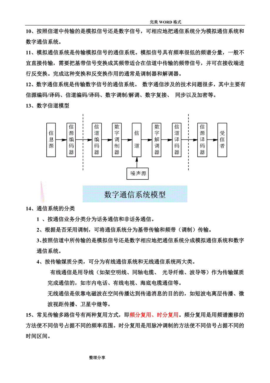 通信原理期末考试复习重点总结[完整版]_第2页