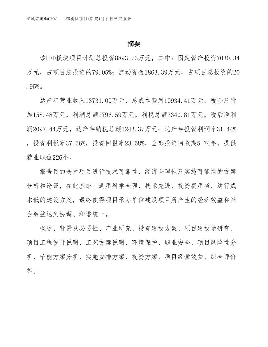 LED模块项目(新建)可行性研究报告.docx_第2页