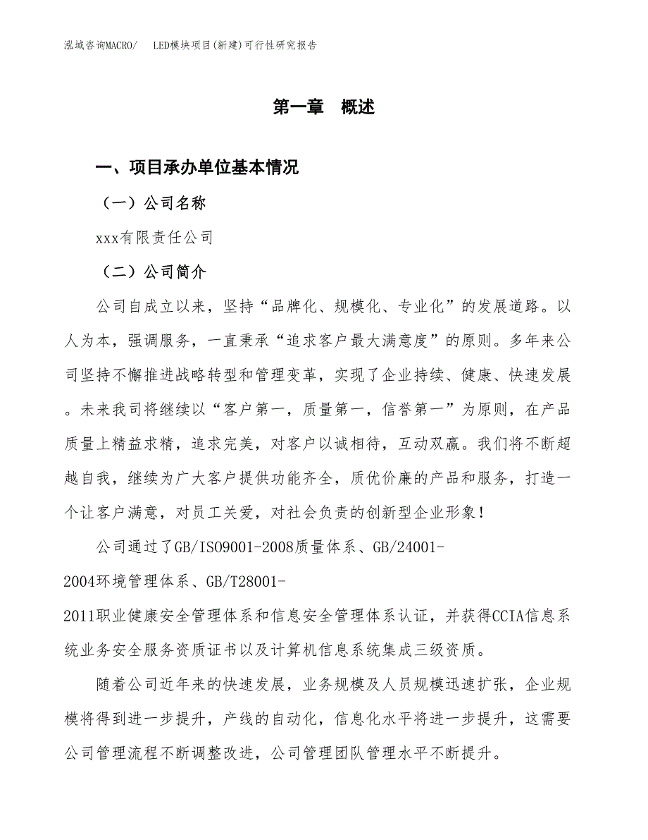 LED模块项目(新建)可行性研究报告.docx_第4页