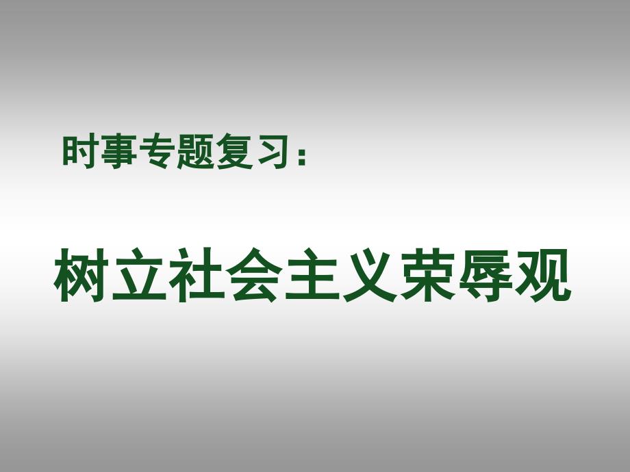 社会主义荣辱观复习PPT课件_第1页