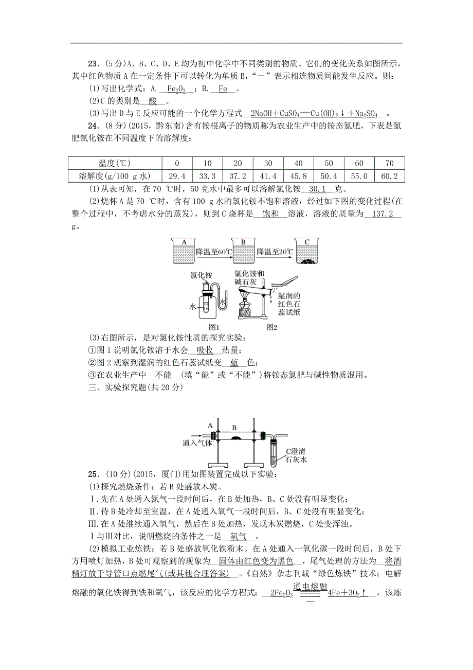 【练闯考】2016九年级化学下学期期中测试卷 新人教版.doc_第4页