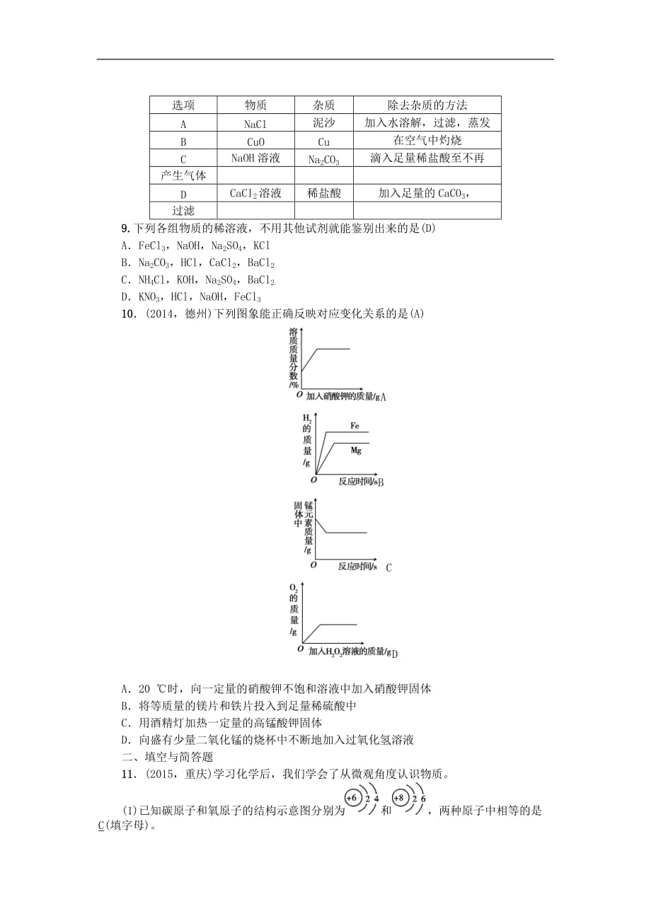 【聚焦中考】甘肃省2016中考化学综合训练一.doc_第2页