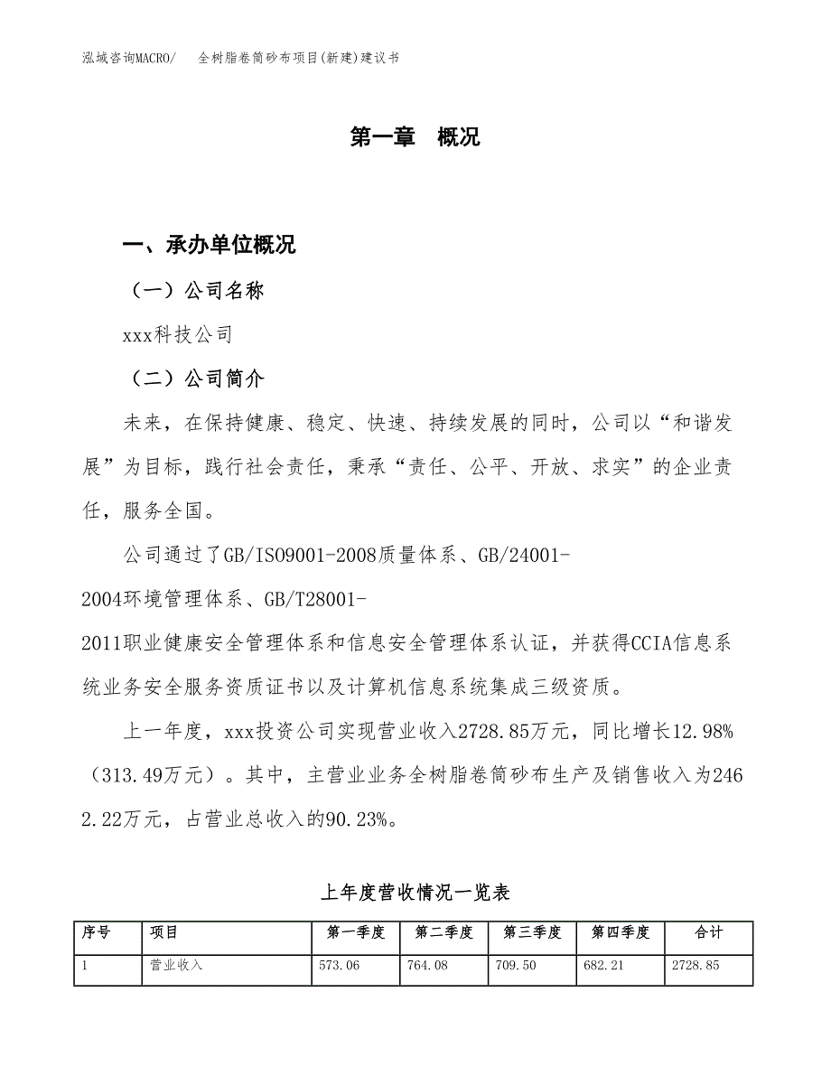 全树脂卷筒砂布项目(新建)建议书.docx_第1页