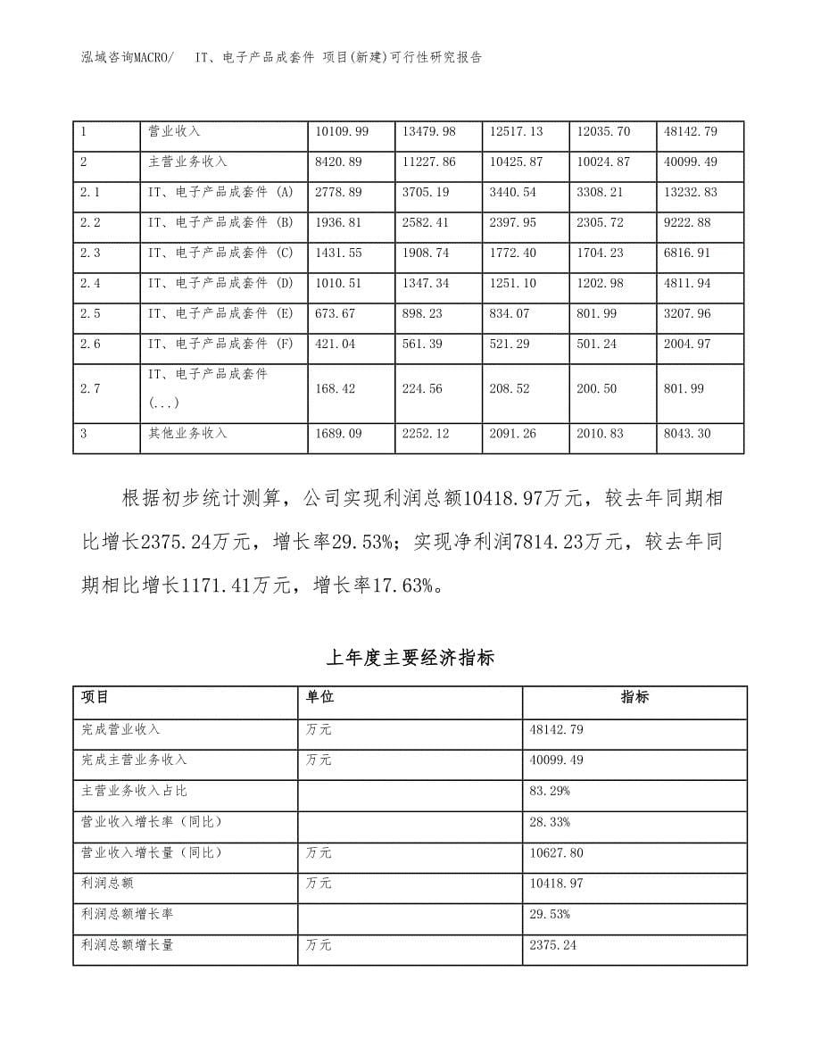 IT、电子产品成套件 项目(新建)可行性研究报告.docx_第5页