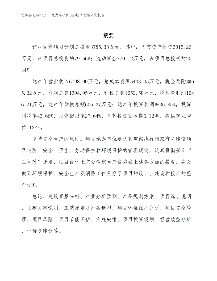 尼龙卷项目(新建)可行性研究报告.docx_第2页