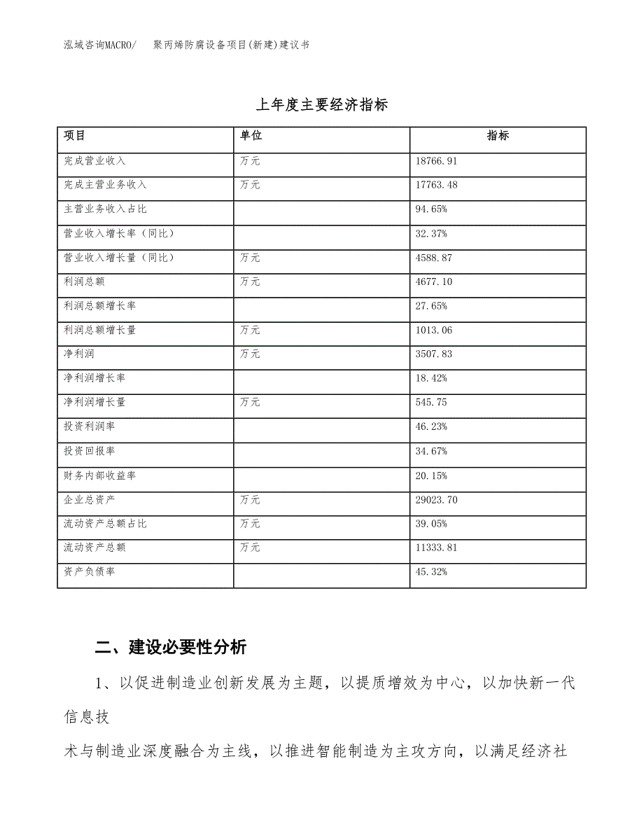 聚丙烯防腐设备项目(新建)建议书.docx_第3页