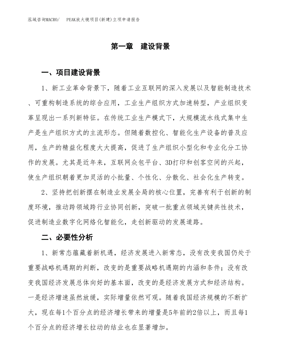 PEAK放大镜项目(新建)立项申请报告.docx_第2页