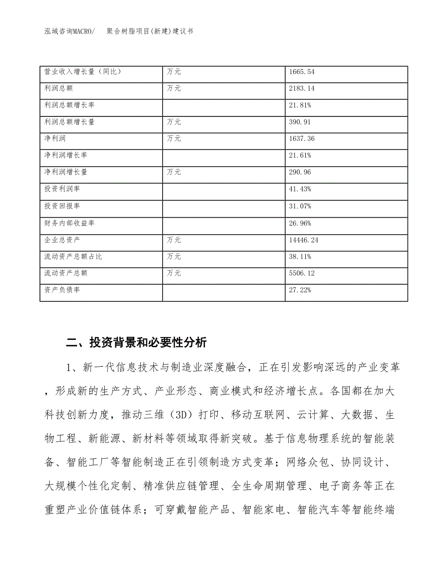 聚合树脂项目(新建)建议书.docx_第3页